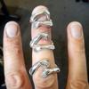 Classic Creative Silver Hug Rings for Women Metal Carved Hands Open Ring Birthday Party Jewelry Gifts