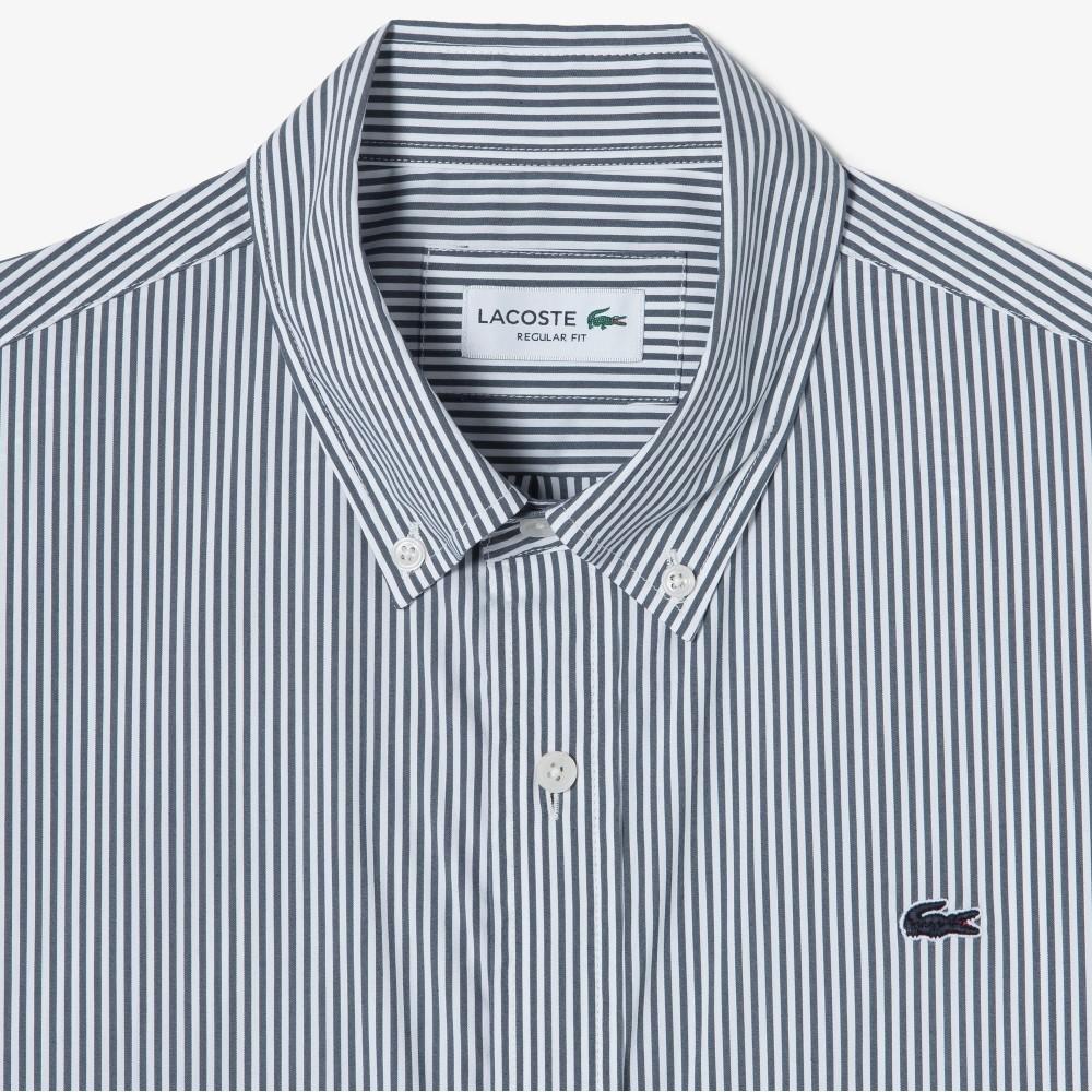 Lacoste Men's Poplin Jersey Stripe Shirt CH625E-56G166
