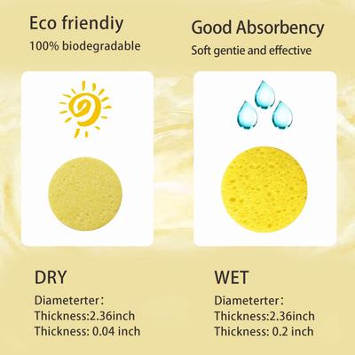 10 Packs of Compressed Facial Sponges, Suitable for Daily Cleansing and Gentle Exfoliation, 100% Natural Cellulose Beauty Sponge