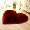 Heart Shaped Plush Rug 40x50cm Super Soft Fluffy Shaggy Carpet for Bedroom Living Room Non-Slip Floor Mat Decor Valentine Gifts