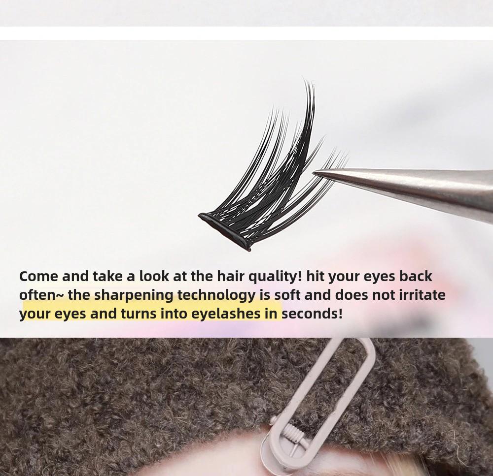 160Pcs 5D Fluffy Thick Eyelash Clusters No Glue Required Curl Wispy Individual Lashes Mix Eyelash Extensions False Eyelashes