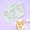 Floral Fondant Lace Mat Flower Vine Bird Theme Round Silicone Mold for Crispy Cake Decoration, Festive Pastry Tools, Natureinspired Design
