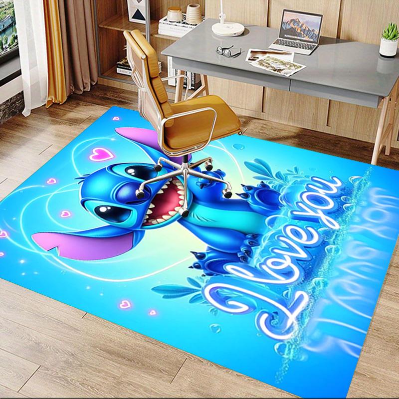 Love You Stitch Heart Carpet For Playroom Bedroom Living Room Sofa Home Decorkids Game Area Rug Nonslip Floor Mat