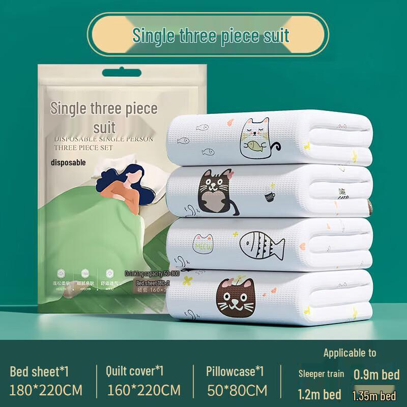 3-Piece Disposable Travel Bedding Set