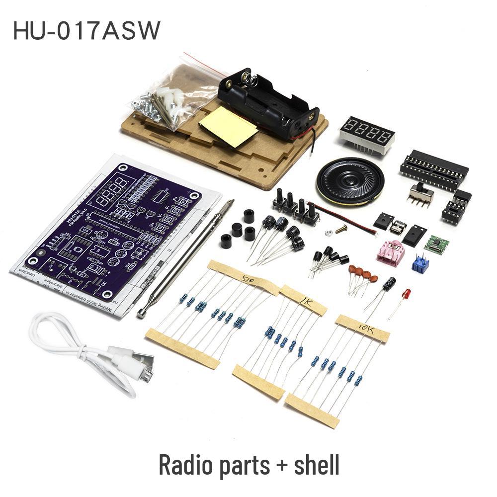 Kit di assemblaggio radio FM: Scheda Elettronica Fai-da-Te con Microcontrollore Monocipolla per Esercitazioni di Saldatura.