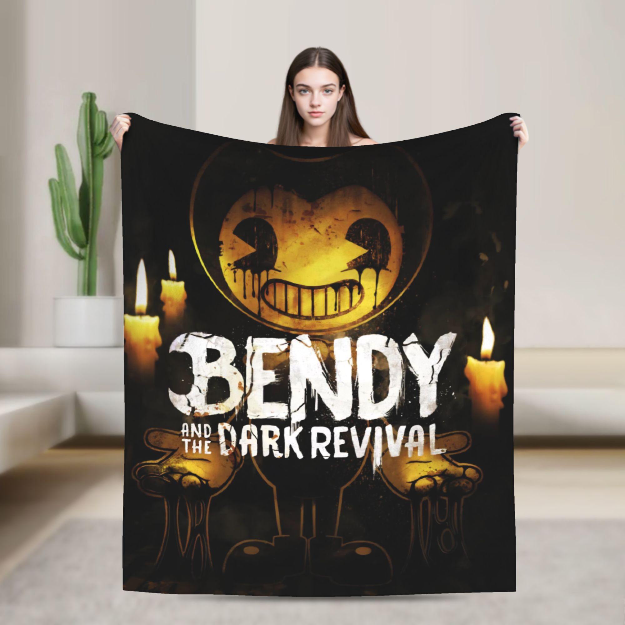 

Bendys Horror Game Inked Machines Flannel Fashion Blanket Puzzle Vintage Throw Fashion Blanket for Home Hotel Sofa 200x150cm Ultra-Soft 75x90cm