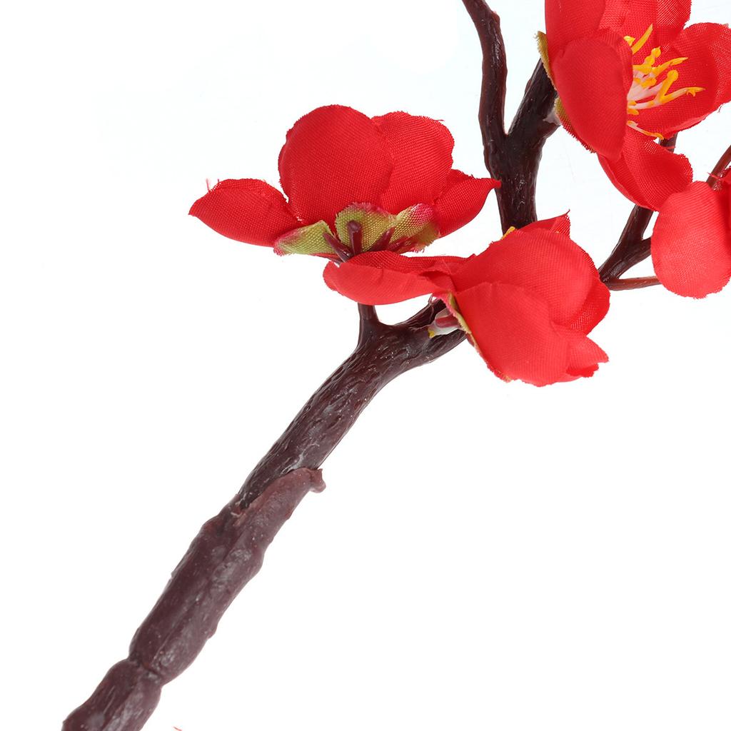 5Pcs 60Cm Realistic Artificial Plum Blossom Silk Flowers Wedding Party Home Decor Garden Office Coffee House Bedroom Courtyard