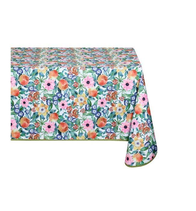 Nappe rectangle - Verger fleuri - 140 x 240 cm - Polyester - Lavable à 30°C