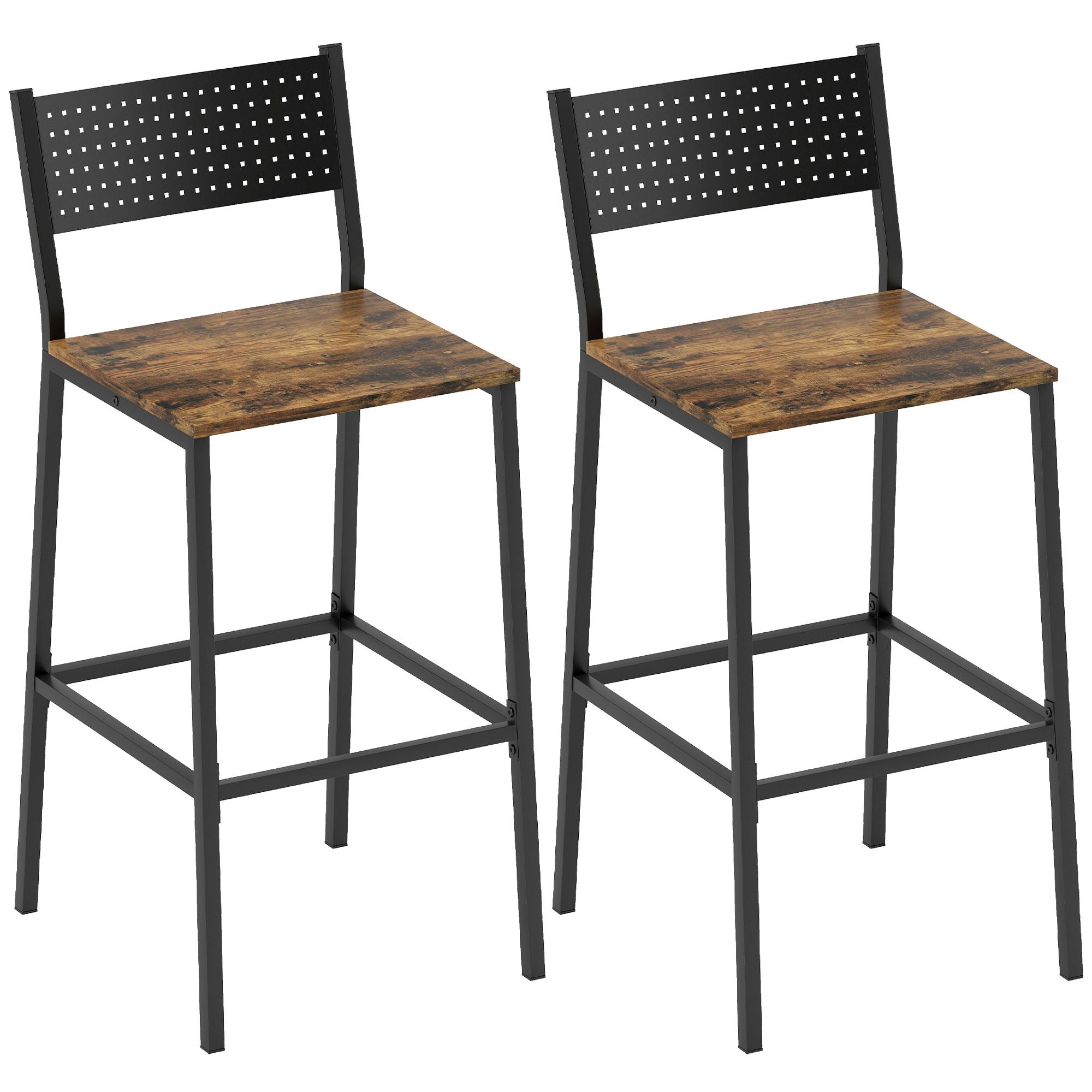 Set of 2 Bar Stools with