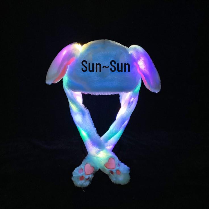 Adorable Bunny Hat: Cute Plush Hat with Moving Ears and a Glowing Airbag To Keep You Warm and Stylish.