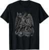 St. Michael besiegt den Drachen Katholisch-Christliches Grunge-T-Shirt