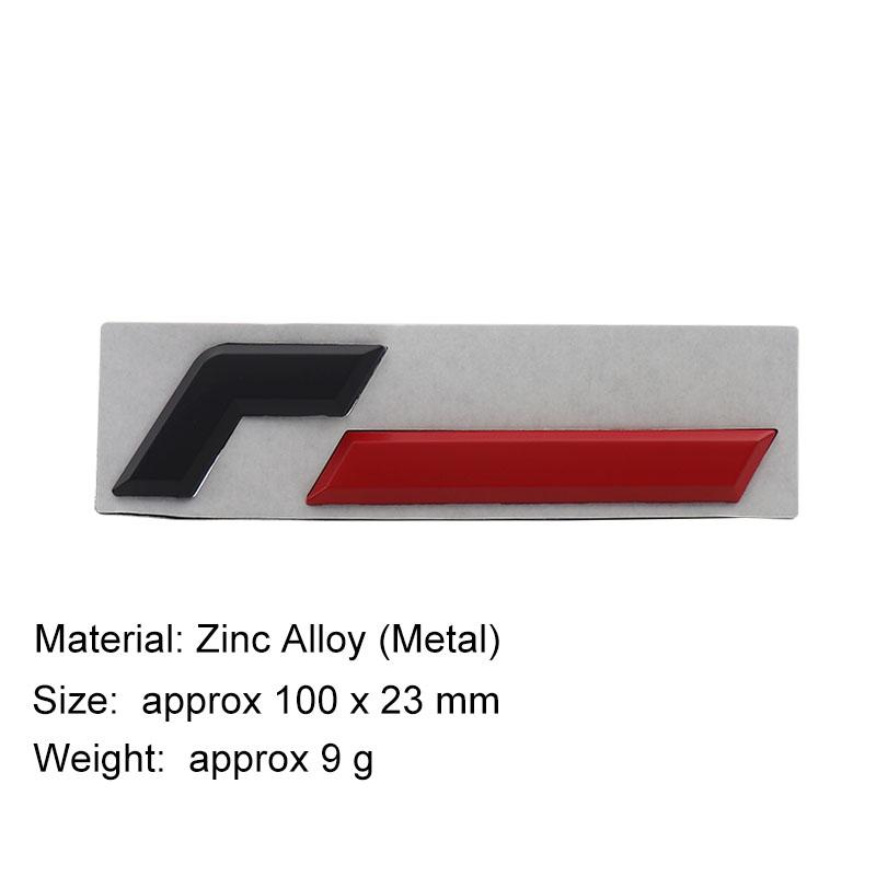 3D F logo Sticker Tail Bumper Badge Auto Rear Trunk Emblem Accessories Fit for Golf 8th Generation High-Performance Tuning Car Custom Modification