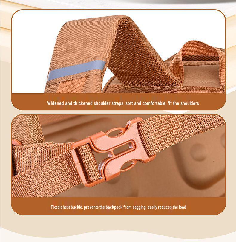 Kids' Lightweight Backpack with Spine Protection for Grades 1-6, Large Capacity, Ideal for Boys and Girls