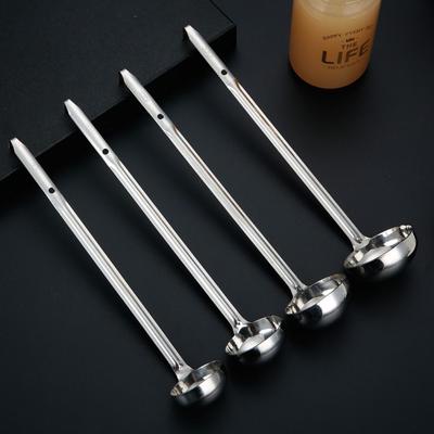 Tablespoons Stainless Steel Ramen Spoon Multi-size Long Handle Soup Ladle Round Thickened Measuring Ladle Spoon Home