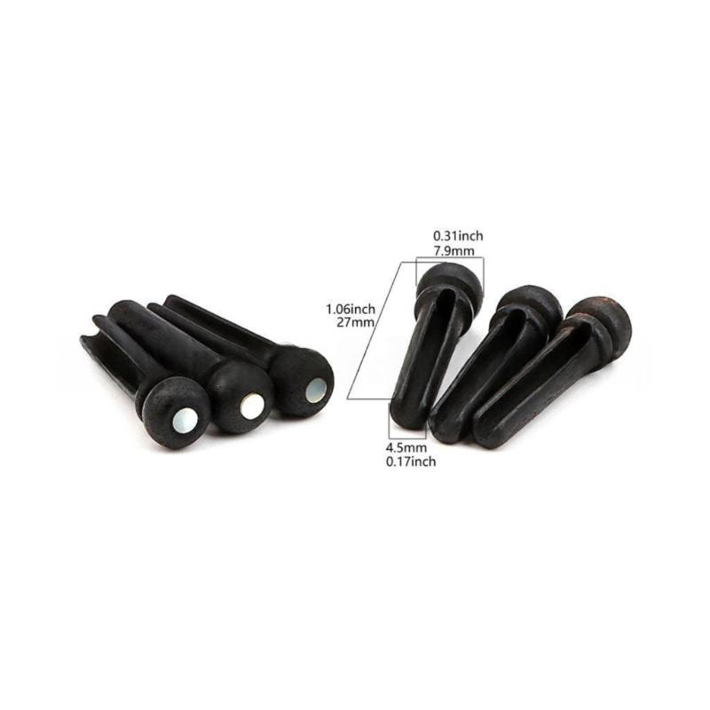 6Pcs Guitar Bridge String Studs Acoustic Guitar Bridge Pins String Peg Musical Instruments Replacement Parts Enduring