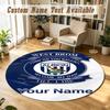 Round Rug Custom NameWest Bromwich Albion FC Pattern Non Slip Carpet Home Floor Decor
