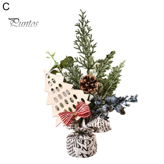 25 mini vánočních stromků Pevná základna Větev borovice Různé styly Party dekorace Roztomilá vánoční dekorace Foto rekvizity