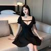 Women's sexy new low-cut dress summer dress night show word short skirt foot therapy foot bath technician work clothes