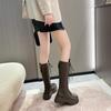 Long boots for women's autumn new straps, thin knight boots, thick soles but knee knight boots for women