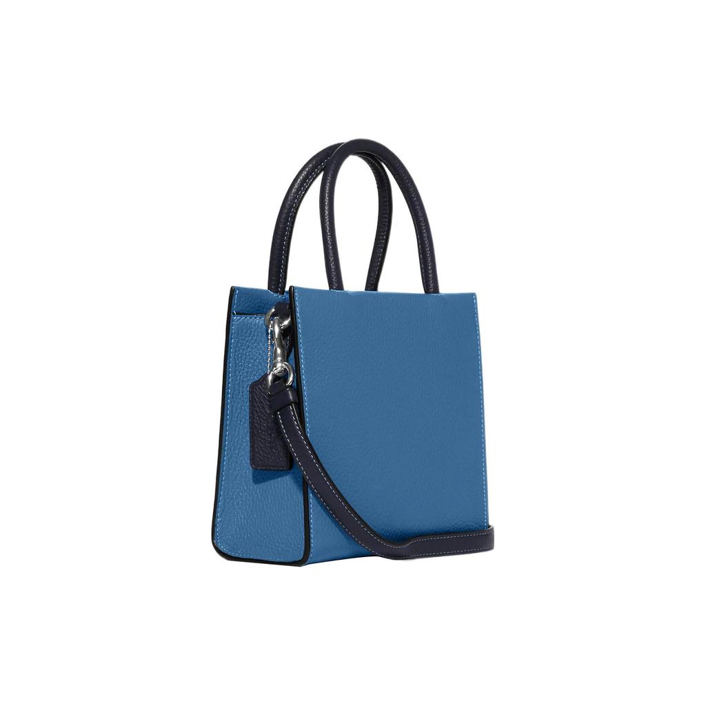 New COACH Cally High-Quality Pebbled Leather Handbag Shoulder Bag Crossbody Bag Mini Women's Blue CE598-SVOCC