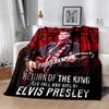 Elvis Presley Guitar Performance Blanket Ultra-Soft Perfect for Couch Bed Picnics for All Seasons Stylish Decor Gift for Travel Home Birthdays