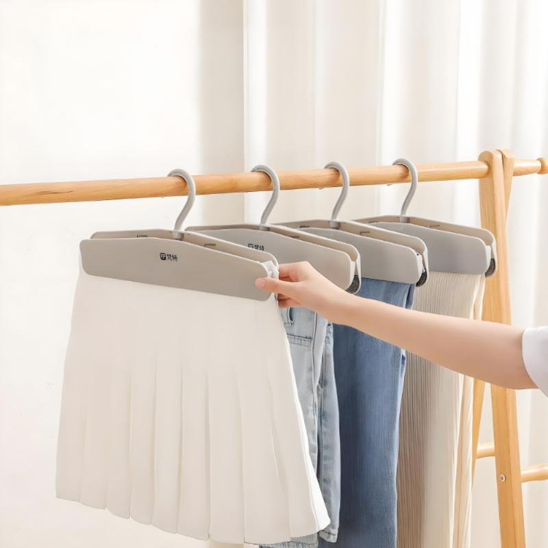 Long Skirt Non-Slip Pants Clip Storage Rack Pants Special Wrinkle-Free Pants Rack Jk Hanger Home Storage Artifact