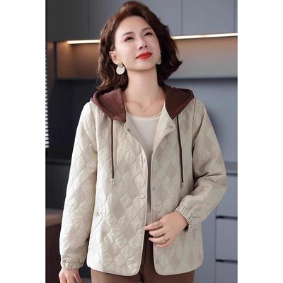 Noble Lady Stylish Windbreaker: Fashionable Spring/Autumn Coat for Middle-Aged Women 50+ - Perfect for Mother's Day