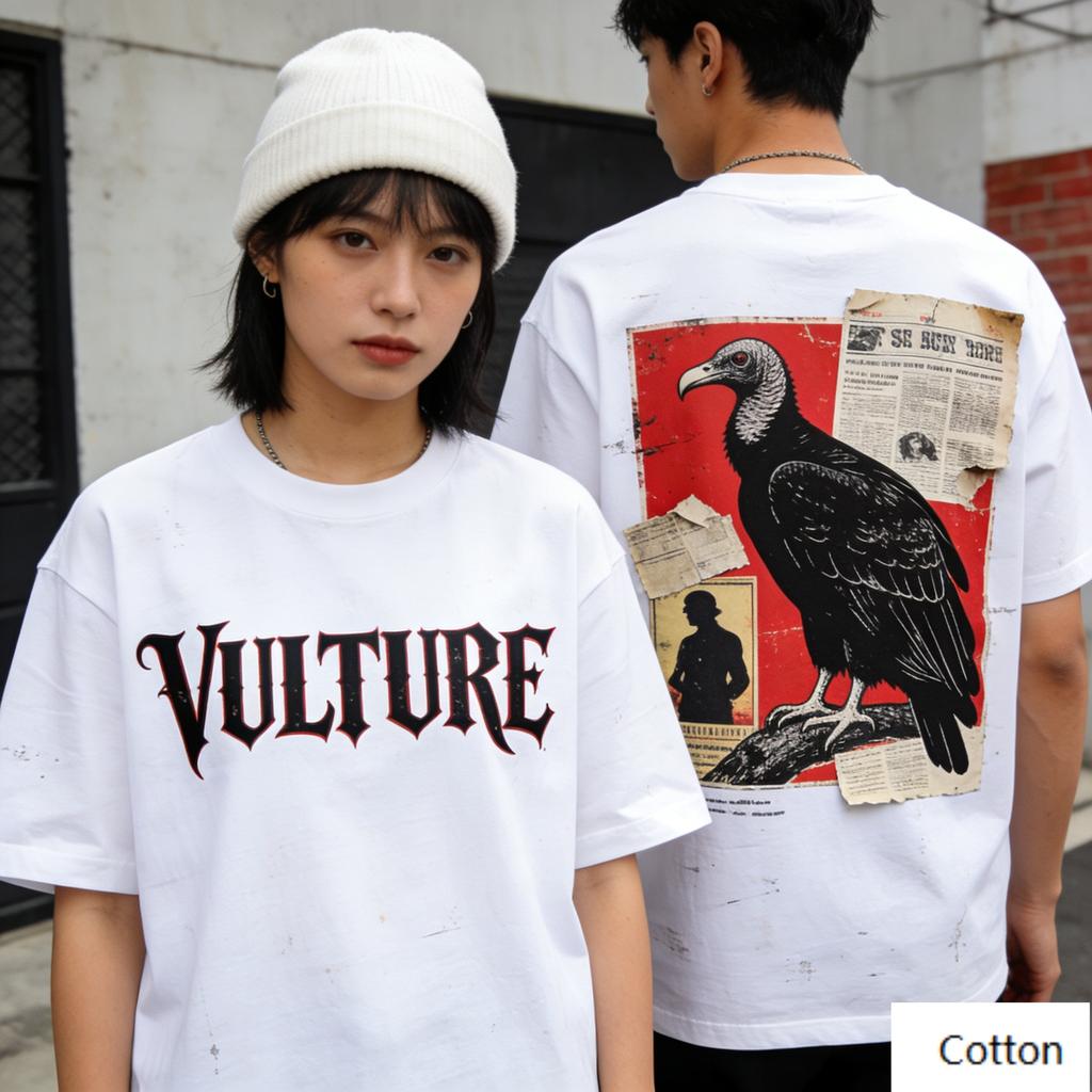 Cougar Leopard Geometric Collage Print Cotton T Shirt Unisex Women Streetwear Punk Style Loose Casual Tee