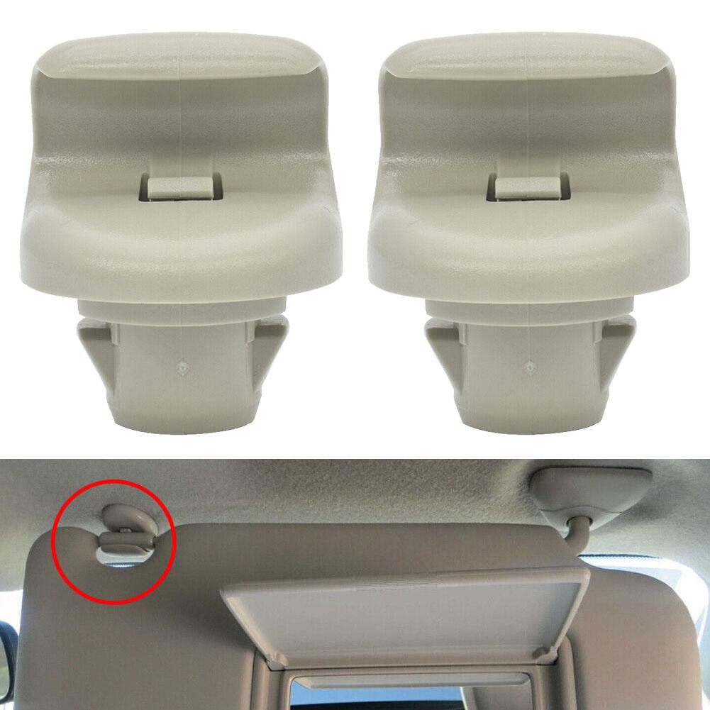 

High Quality Car Sunvisor Bracket Clip Gray Left Right Holder Hook 2Pcs Car Sun Visor Bracket Clip For Note Sentra Juke