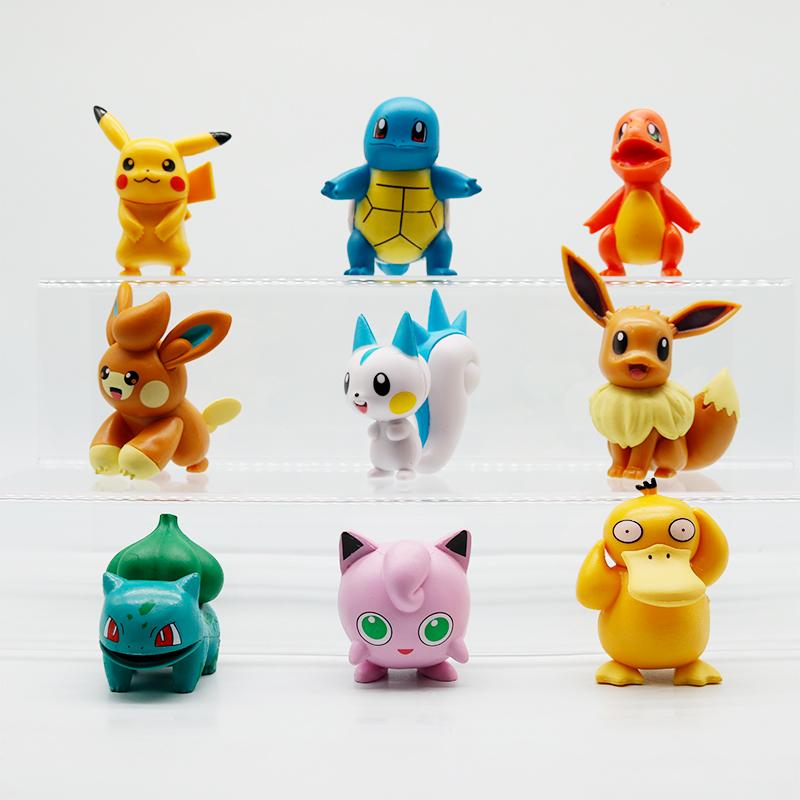 

Pokemon Anime Action Figures Pikachu Toys Model Charmander Psyduck Squirtle Jigglypuff Bulbasaur Kawaii Collect Dolls Kids Gift