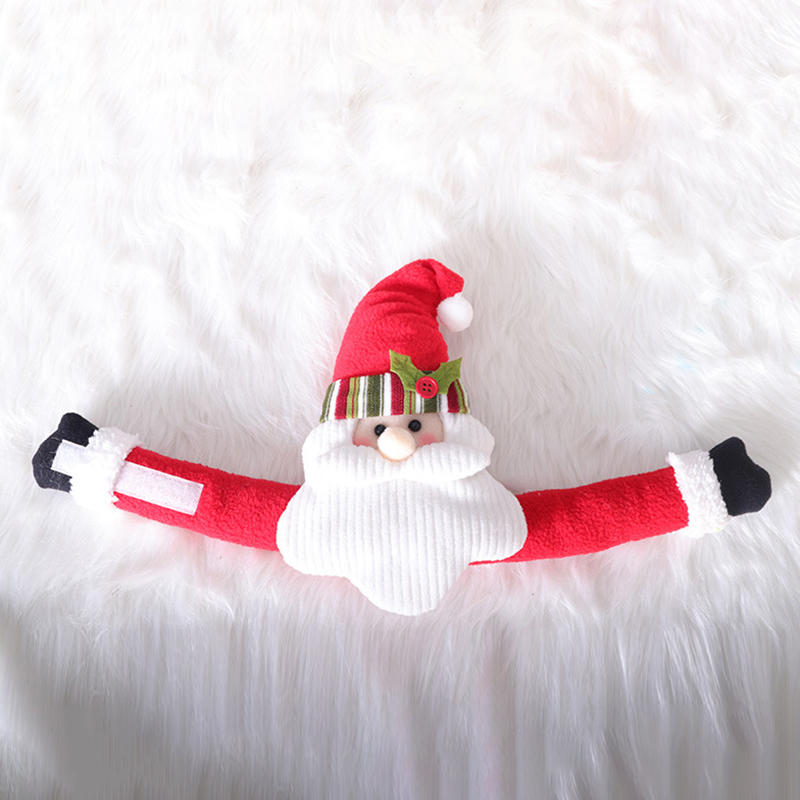 Holiday Christmas Decoration Buckle Man & Snowman Shape Velcro Curtain Buckle for Home Christmas Window Curtain Fixing Decorative Use