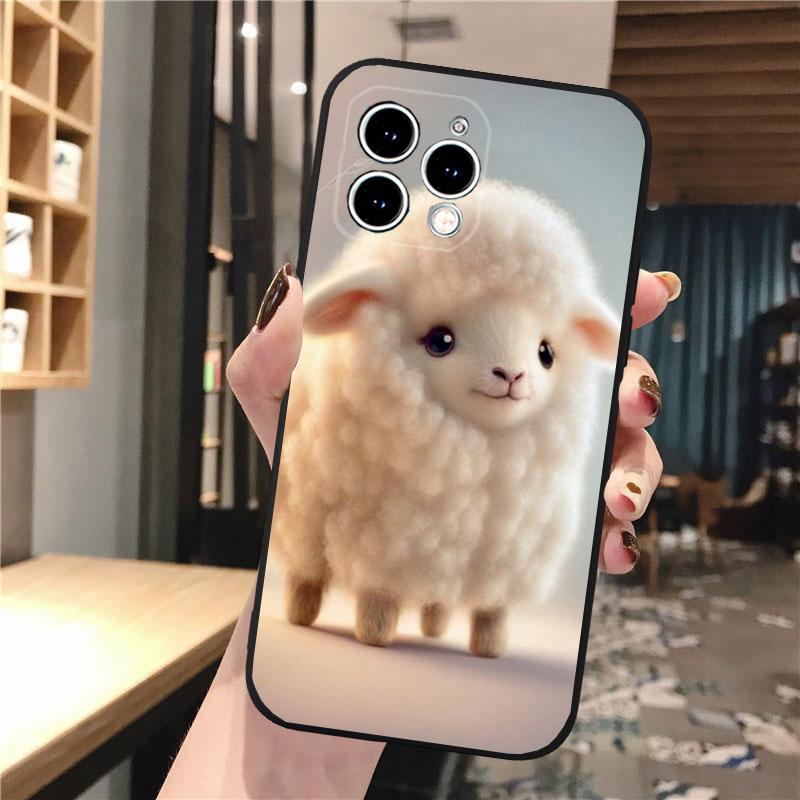 Cartoon Sheep Phone Case For Iphone 15 14 Pro Max 13 12 11 Pro Max XSMax XR 12 13 Mini 14 Plus