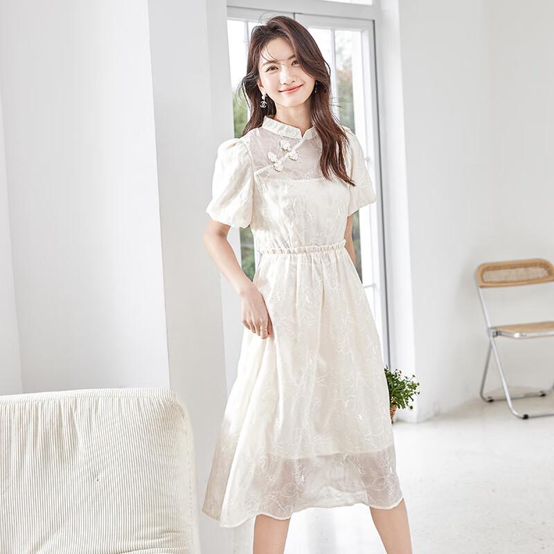 VICTORIA&VERA Women's New Chinese Style Midi Dress