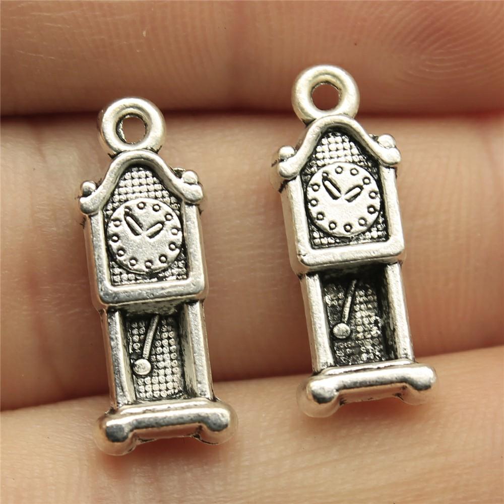 10pcs Daily Necessities Charms Umbrella Hair Dryer Broom Sofa Globe Pendants Jewelry Making Antique Silver Color