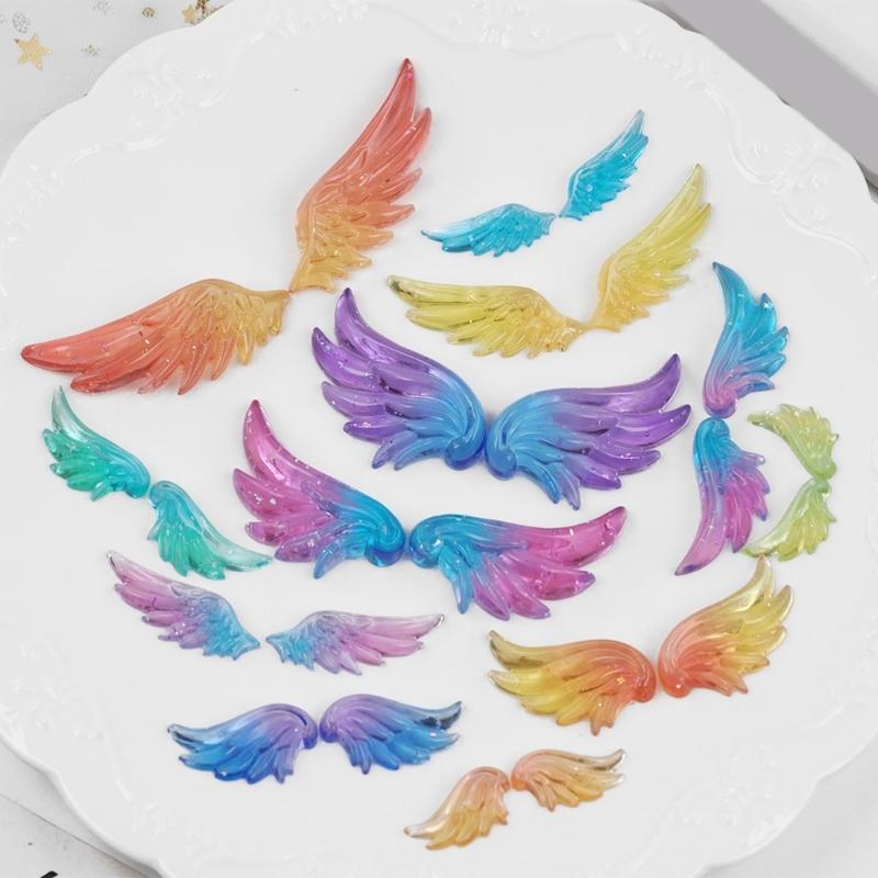 Mirrored Surfaces Angel Wing Silicon Mold for Crystal Resin Projects Easy Demoulding Halloween Decoration Mould