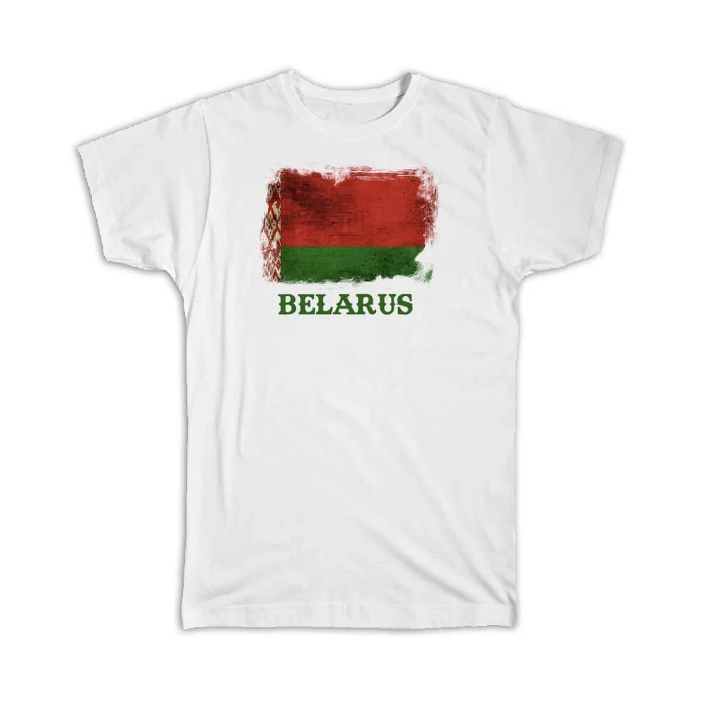 Gift T-Shirt : Belarus Belarusian Flag Europe European Country Souvenir S