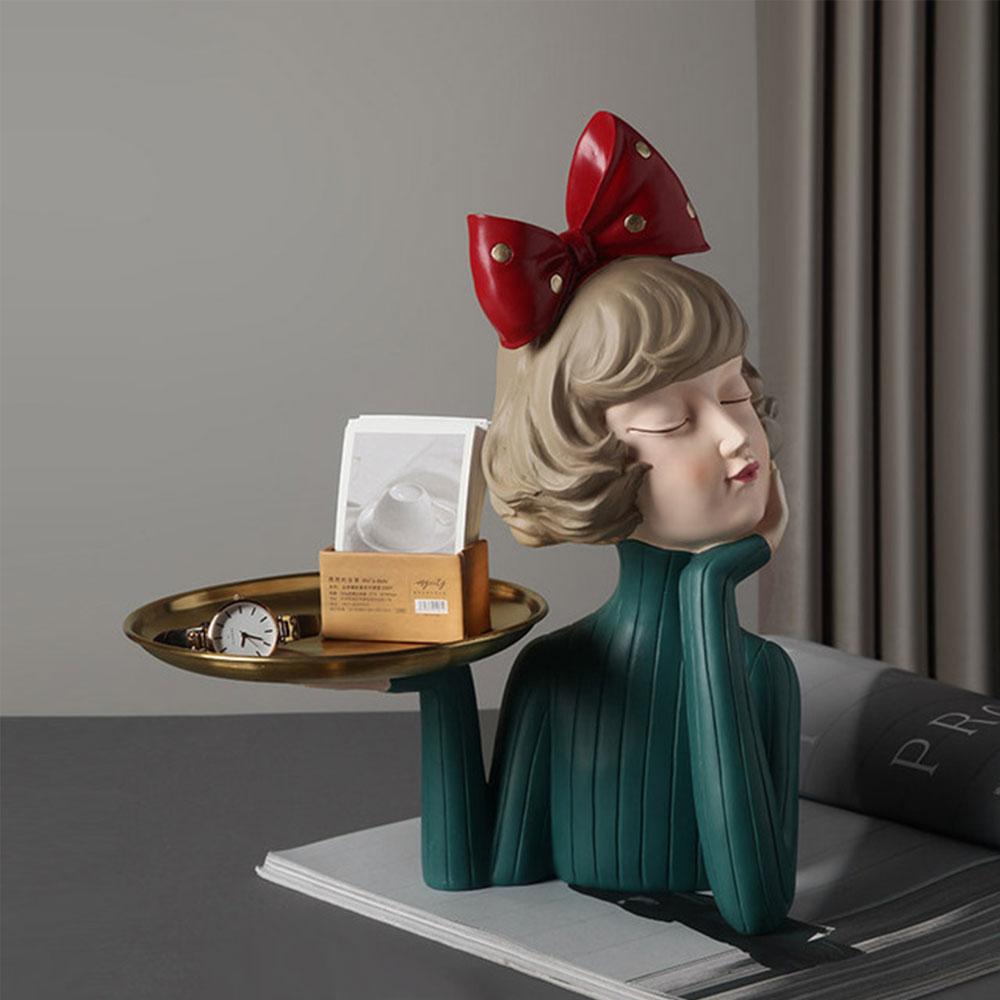 Harz Mädchen Kunst Wohndekor Dekoration Zimmer Figuren Für Innen Schreibtischzubehör Kawaii Statue Skulpturen Nordisch Wohnen