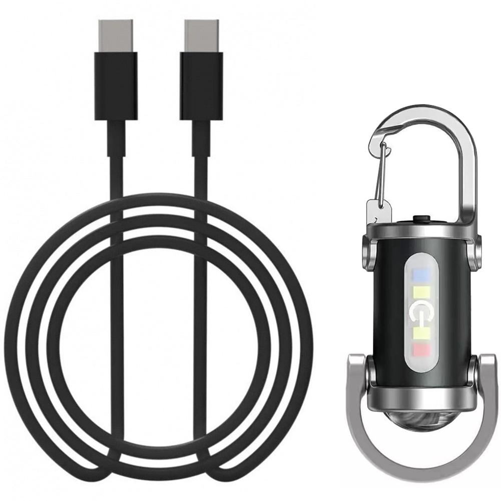 1200LM Super Bright Mini Keyring Torch LED Rechargeable Waterproof Mini LED Torch for Outdoor Camping