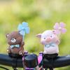 Bike Animal Decoration with Rotating Windmill Adorable Appearance Waterproof Animal Figurine Bicycle Accessories