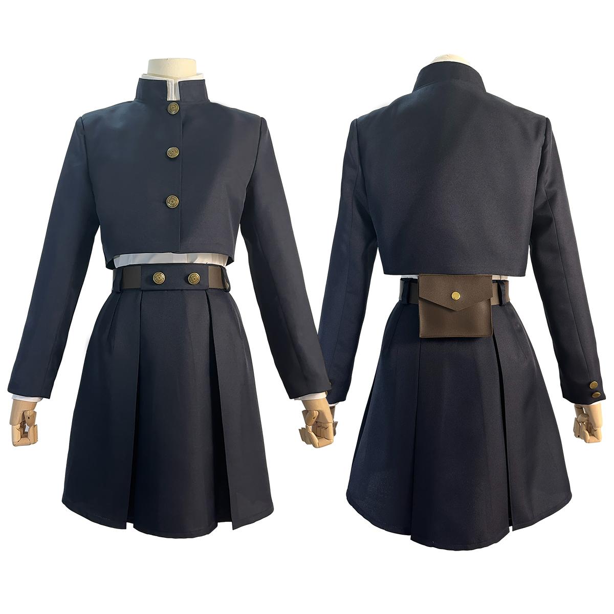 HOLOUN Jujutsu JJK Manga Anime Kugisaki Nobara Cosplay Costume perruque veste jupe Rose Net synthétique Halloween noël XXL