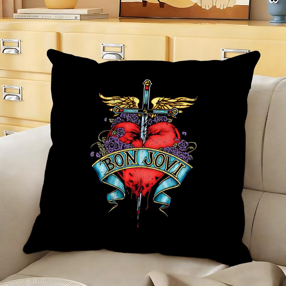 

Bon Band JJovi Cushion Cover Soft Durable Reversible Pillow Cover Home Car MultiScene Daily Comfort Pillowcase 30X30cm