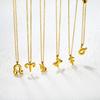 Fashion Creative Zodiac Pendant Necklace Gold Bubble Charm Versatile Collarbone Chain Jewelry