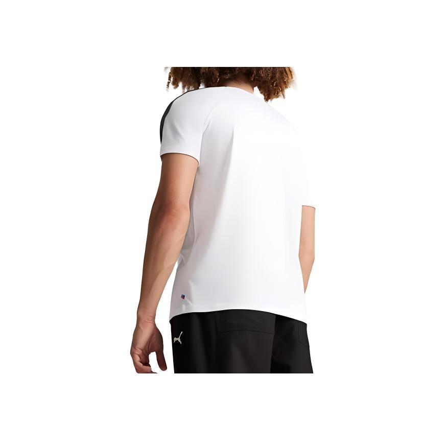 Puma Bmw M Motorsport Round Neck Cool Color Block Short Sleeve T-Shirt Men Tops White 624141-02
