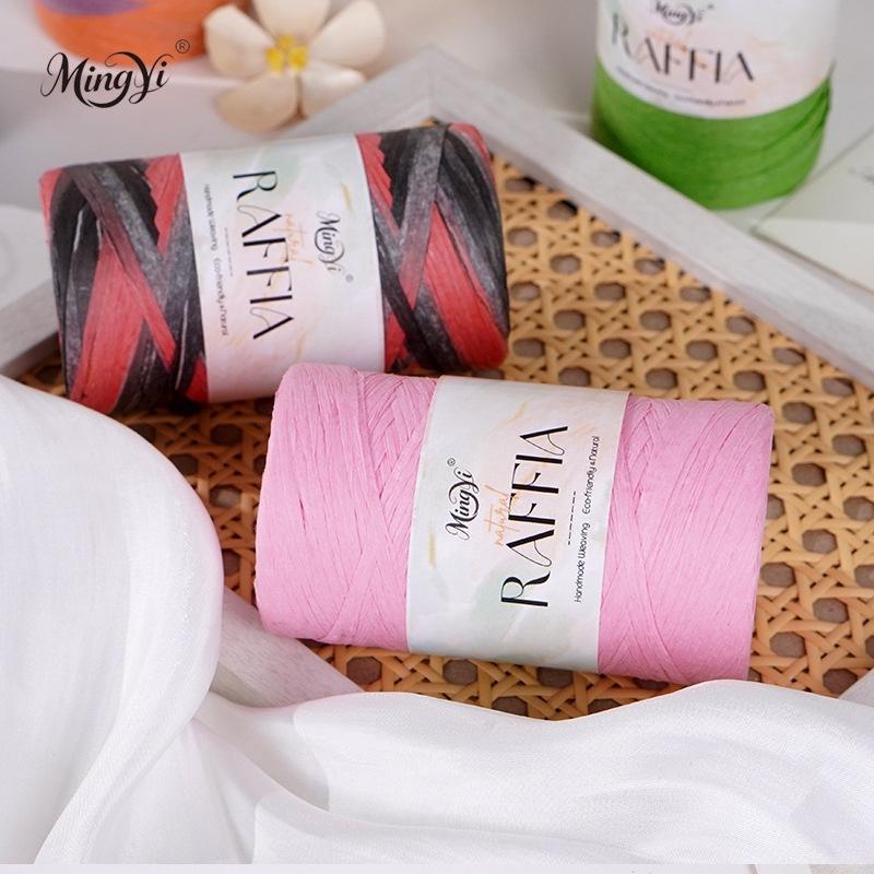 Summer Raffia Cotton Grass Thread Diy Wool Handmade Crochet Bag Sunshade Straw Hat Material Bag