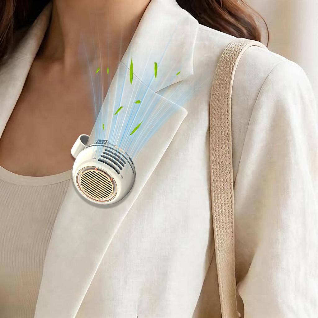Bladeless Clip Fan Quiet Rechargeable 360 Degree Rotatable Portable Cooling Fan for Neck Waist Desk, Home Office Travel Camping
