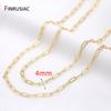 Multi Styles 14K Gold Plated Brass Necklace Chain Bulk for Jewelry Making Findings,DIY Jewelry Making Components Wholesale