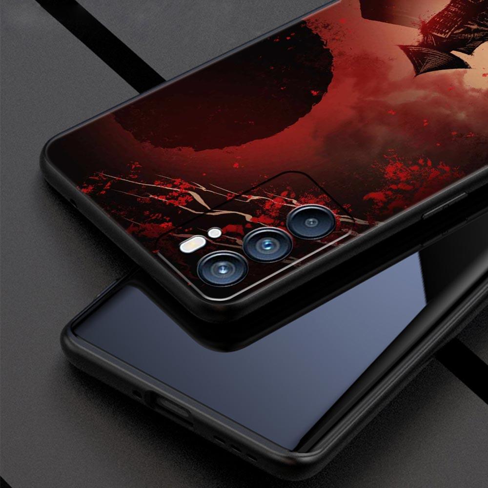 Japonské Bushido Samurajské puzdro pre Oppo Find X6 X5 A54 A53 A52 A9 2020 A15 A95 A17 A16 A76 A74 A57 Reno7 Reno6 Pro Plus 5G Kryt