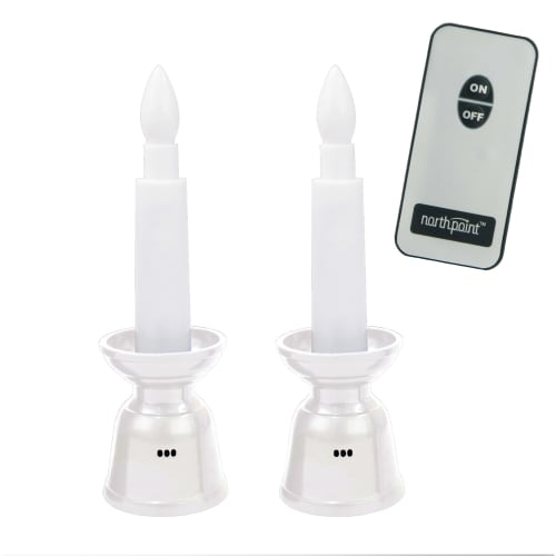 Fine Remote Control LED Candle Mini III, for Shinto Shrines, Flameless, AAA Size, Light Candle, Automatic Turn-Off in 10 Minutes, FIN-1024WH