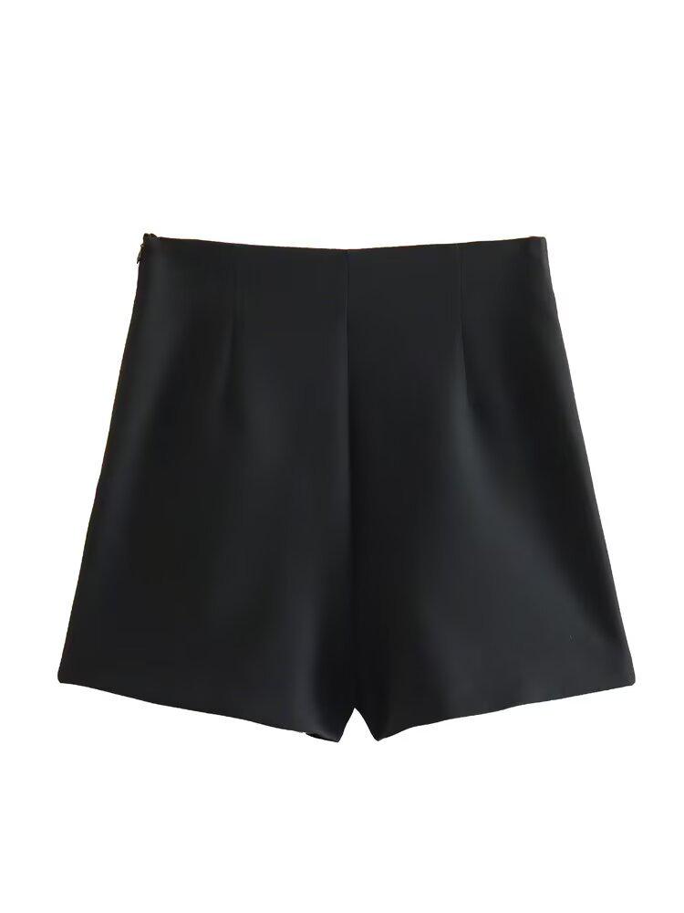 Spring 2025 Women's European-American Style Slit Hem Skirt Pants