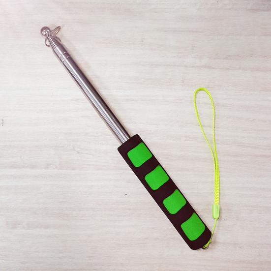 140/200cm Flag Pole with Lanyard Multi-section Non-slip Handle Comfortable Grip Teaching Pointer Stick Stainless Steel Telescopic Banner Flagpole